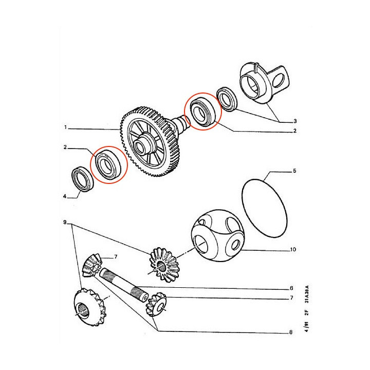 BOITE MA - Kit complet roulements SKF / SNR