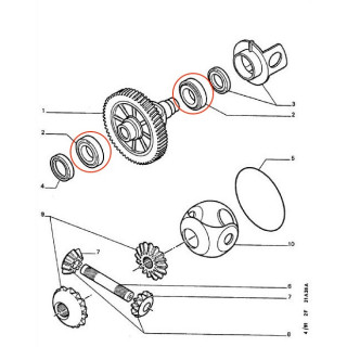 BOITE MA / BE - Kit roulements différentiel SNR